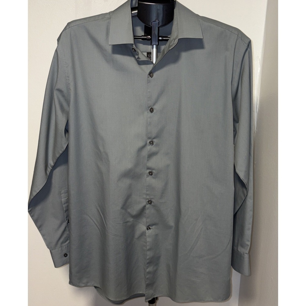 JF J. Ferrar Men's Sz large Long sleeve button-down shirtā stretch slim-fit